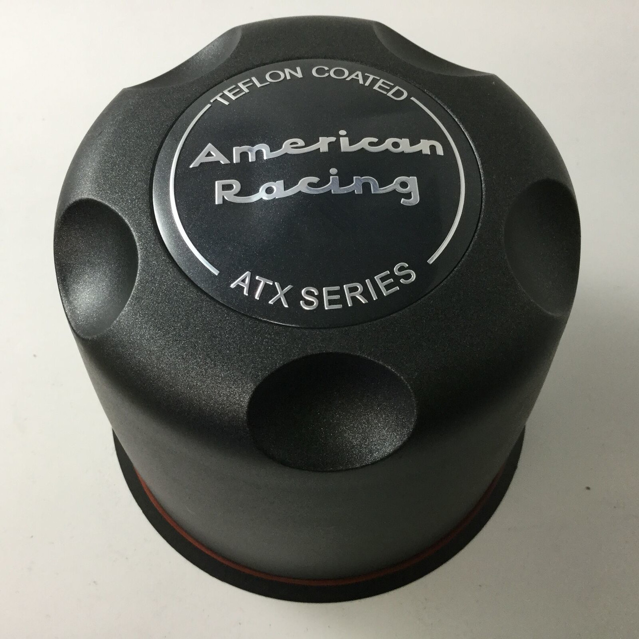 American Racing ATX 1515006022 Teflon black 8 lug 5.15 inch push-through center cap
