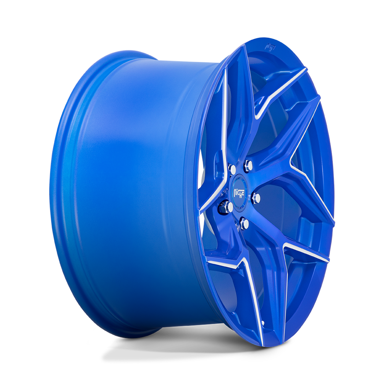 Set 4 Niche M268 Torsion 20x9 5x112 Anodized Blue Milled Wheels 20" 27mm