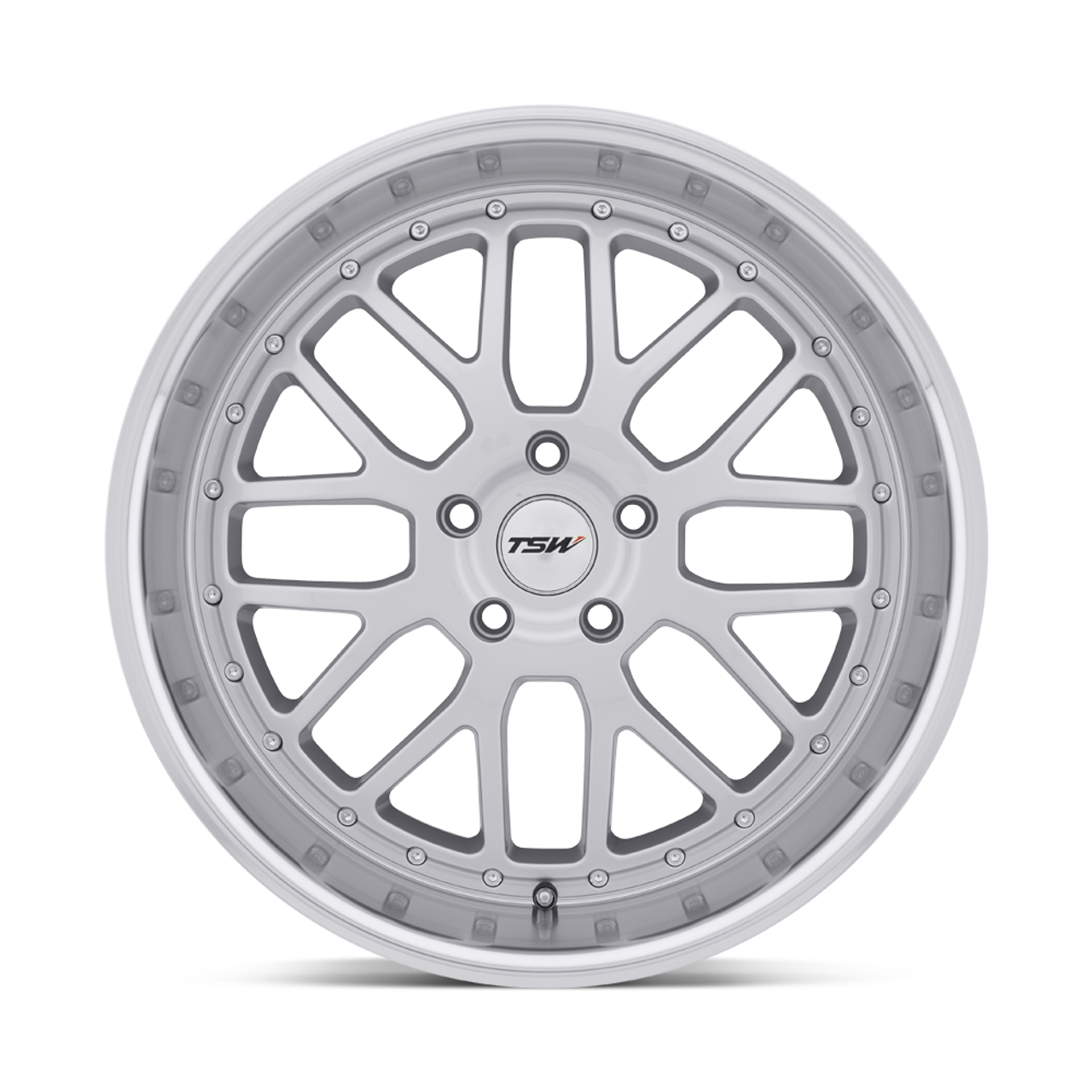 TSW Valencia 19x9.5 5x112 Silver W/ Mirror Cut Lip Wheel 19" 40mm Rim