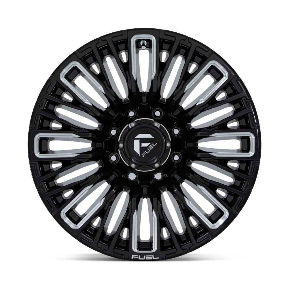 Fuel 1PC D849 Rebar 20x10 8x180 Gloss Black Milled Wheel 20" -18mm Rim
