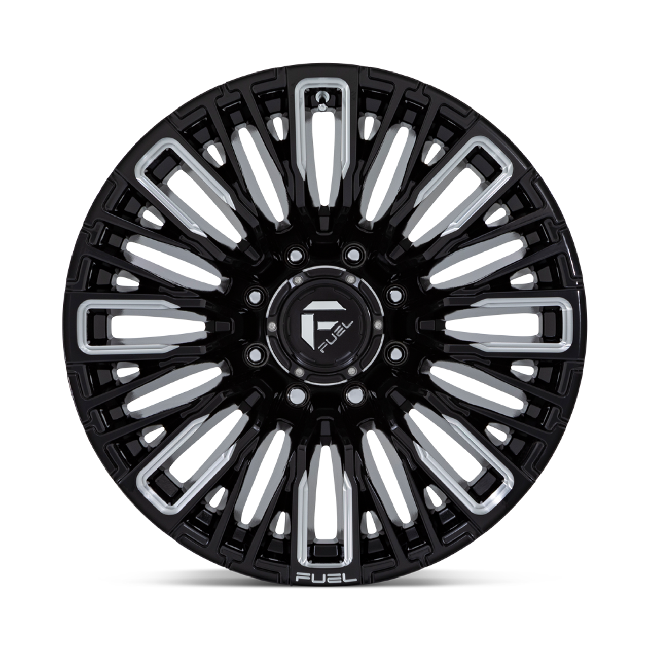 Fuel 1PC D849 Rebar 20x10 8x6.5 Gloss Black Milled Wheel 20" -18mm Rim Fuel 1PC D849 Rebar 20x10 8x6.5 Gloss Black Milled Wheel 20" -18mm Rim