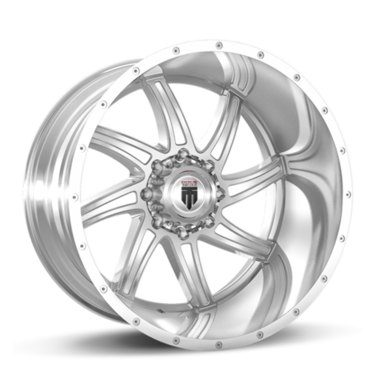 24" American Truxx Vortex 24x14 Chrome 5x5 Wheel -76mm Lifted For Jeep Truck Rim