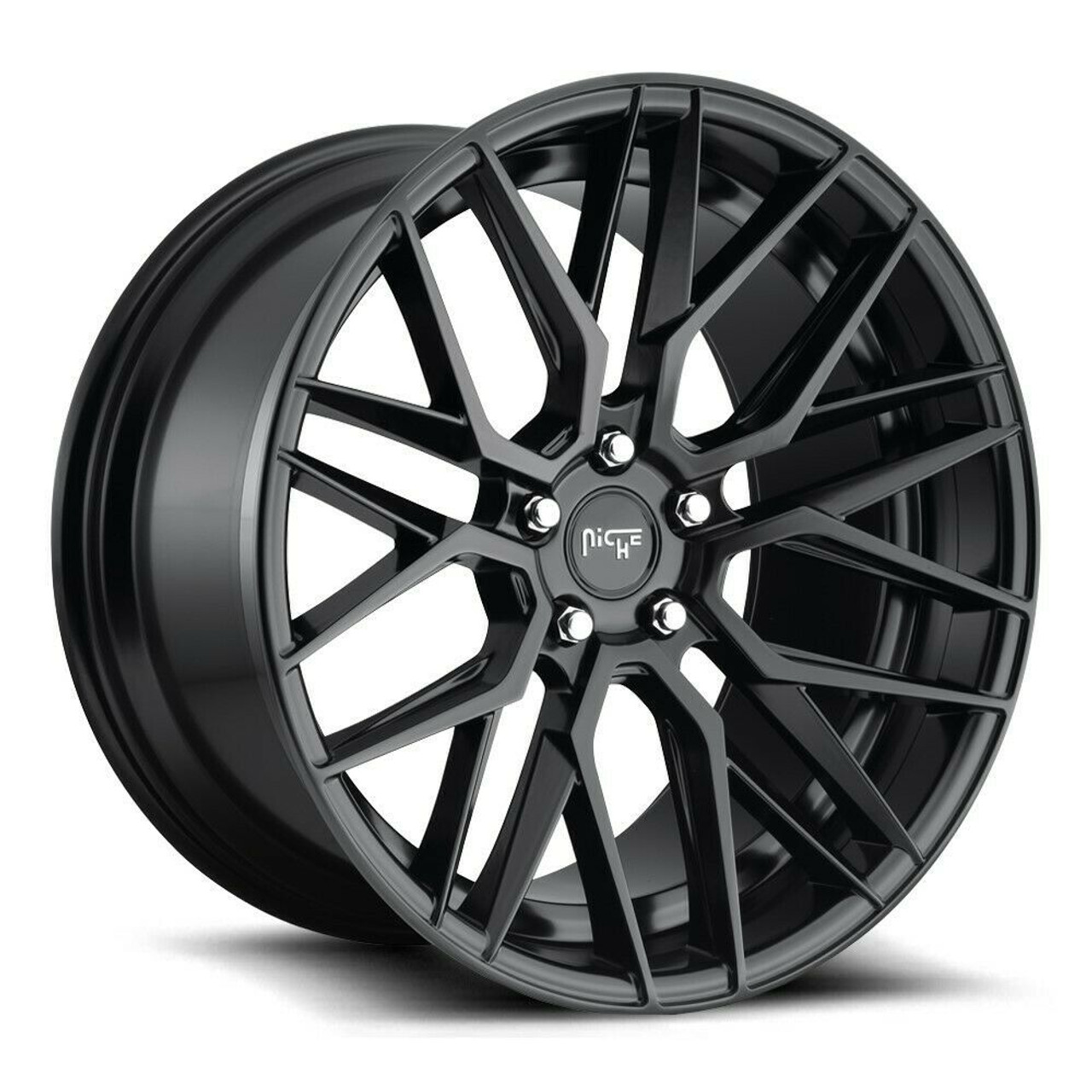 Set 4 Niche M190 Gamma 20x10.5 5x120 Matte Black Wheels 20" 35mm Rims