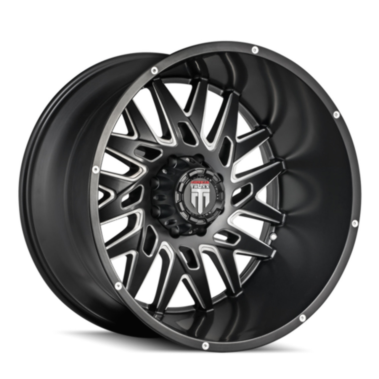 26" American Truxx Dna 26x14 Black Milled 8x180 Wheel -76mm For Chevy GMC Rim