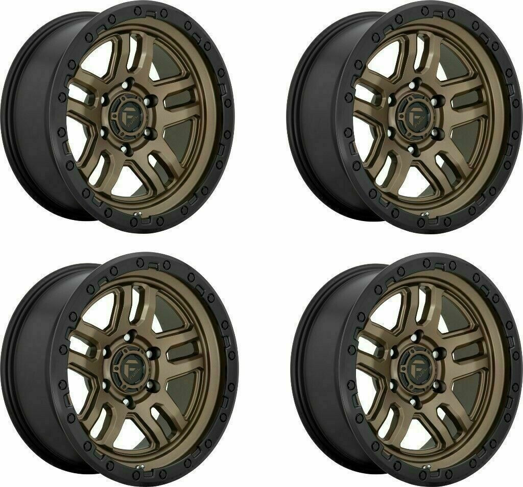 Set 4 20" Fuel D702 Ammo 20x10 5x5 Matte Bronze Black Bead Ring Wheels -18mm Rim