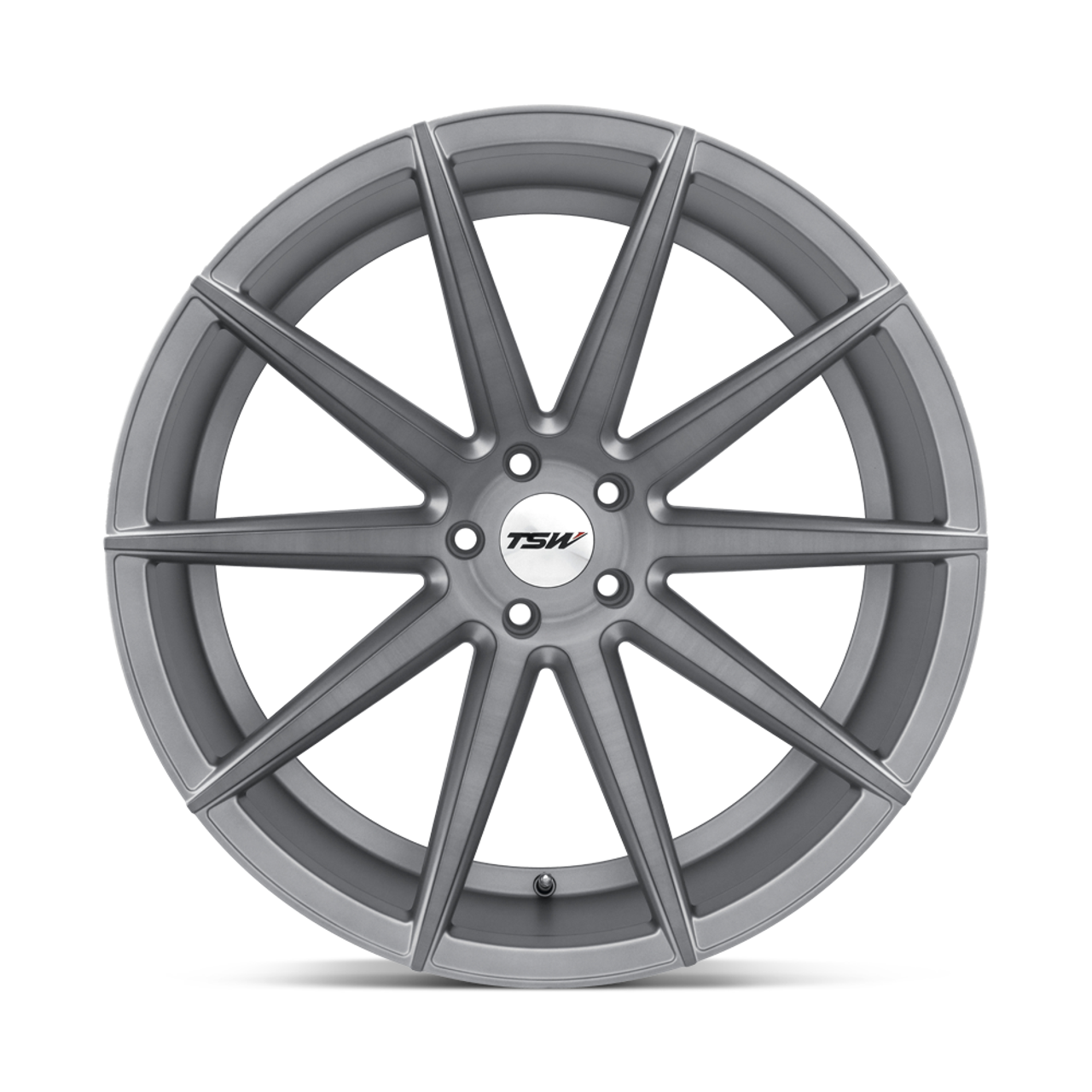 Set 4 TSW Clypse 18x9.5 5x4.5 Titanium W/ Matte Brushed Face Wheels 18" 40mm