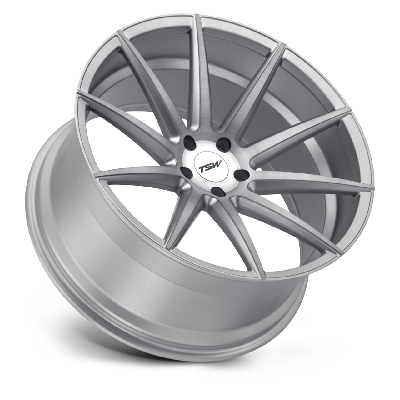 Set 4 TSW Clypse 18x9.5 5x4.5 Titanium W/ Matte Brushed Face Wheels 18" 40mm