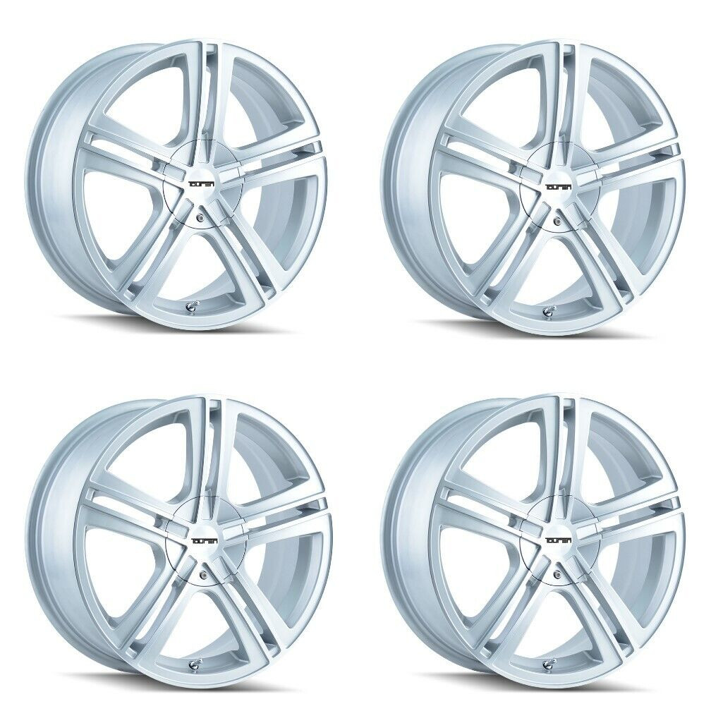 Set 4 18" Touren Tr62 18x7.5 Hypersilver Machined 5x100 5x4.5 Wheels 40mm Rims