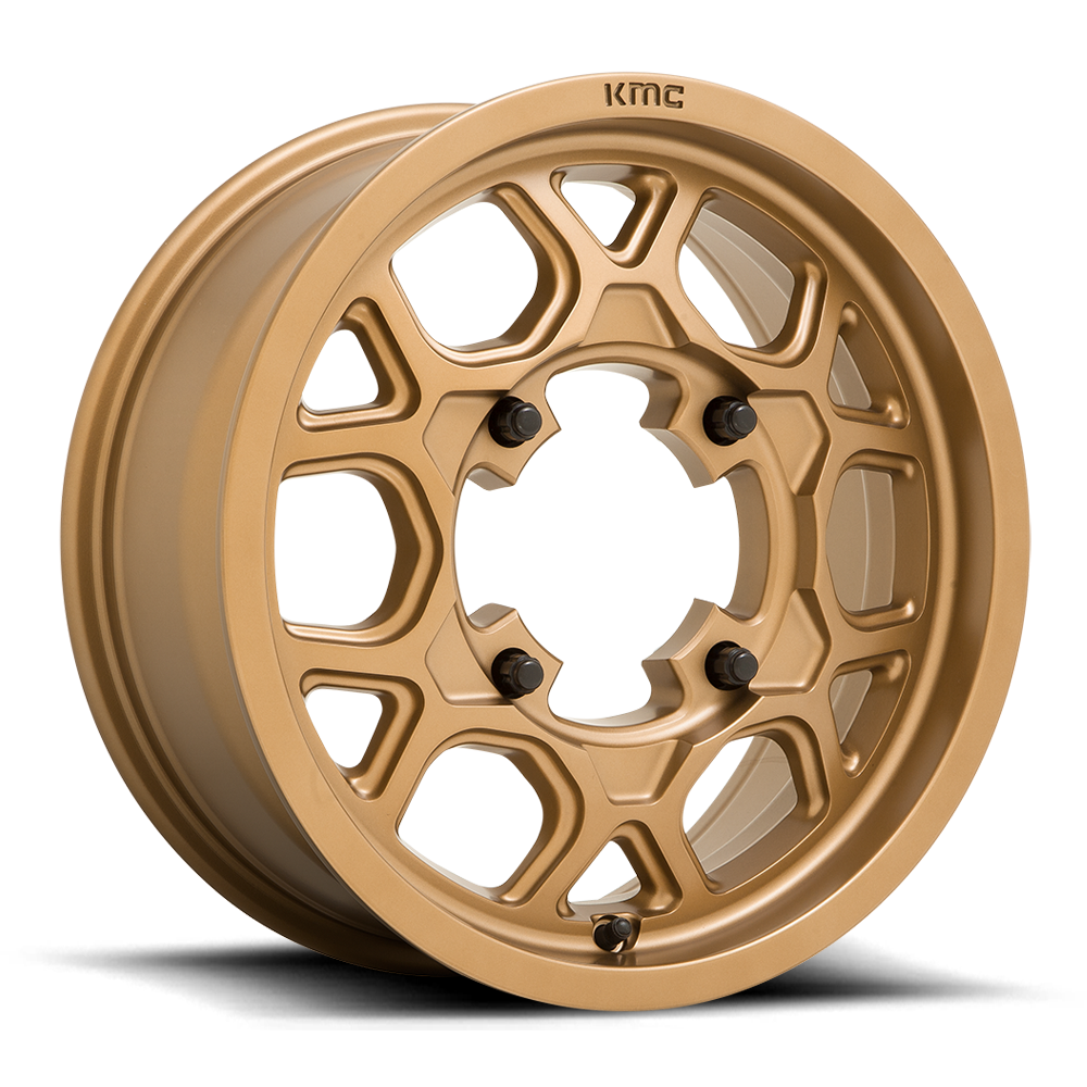 Set 4 KMC Powersports KS133 Mesa Lite 15x6 4x137 Matte Bronze Wheels 15" 38mm