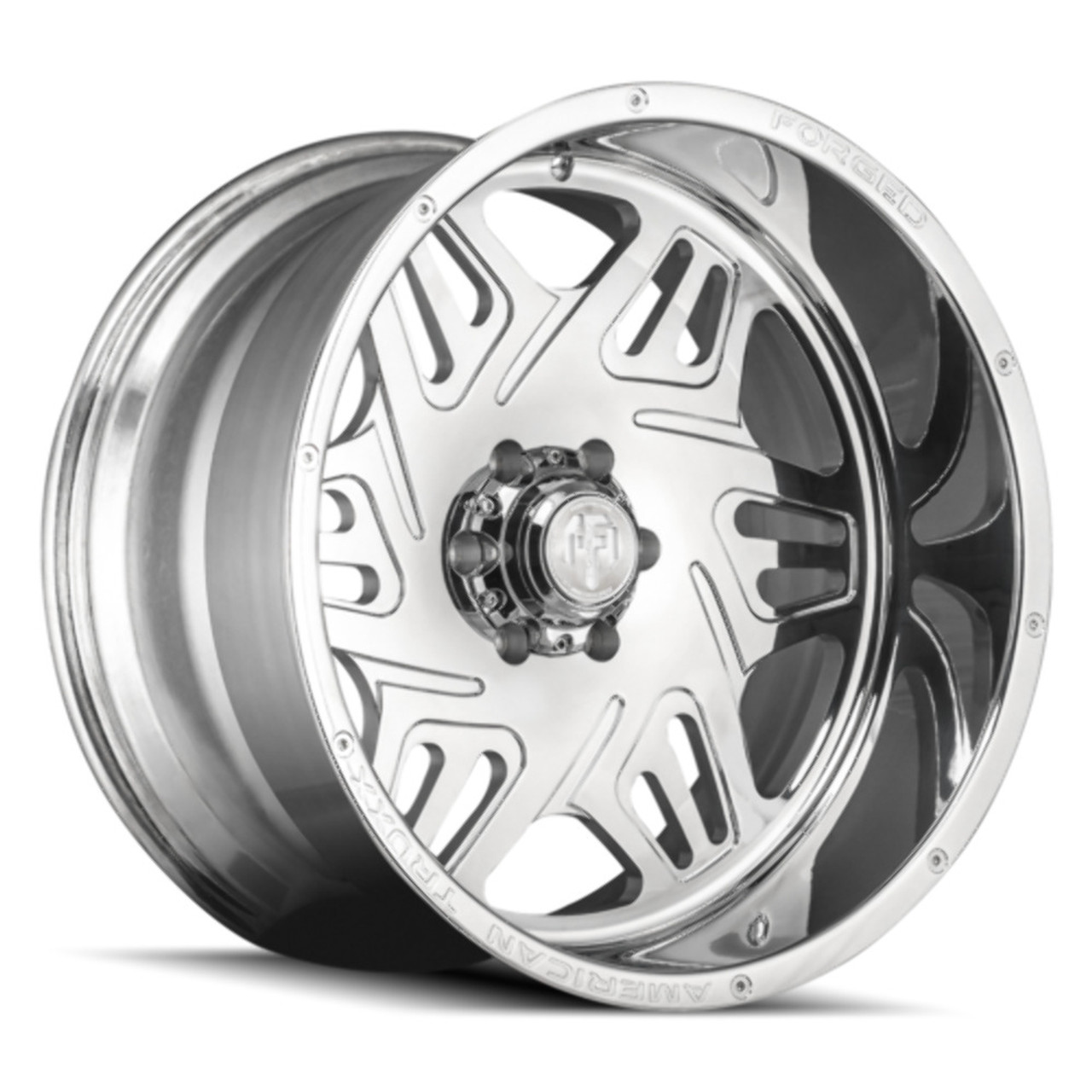 24" American Truxx Forged Orion 24x14 Polished 8x6.5 Wheel -76mm Lifted Rim