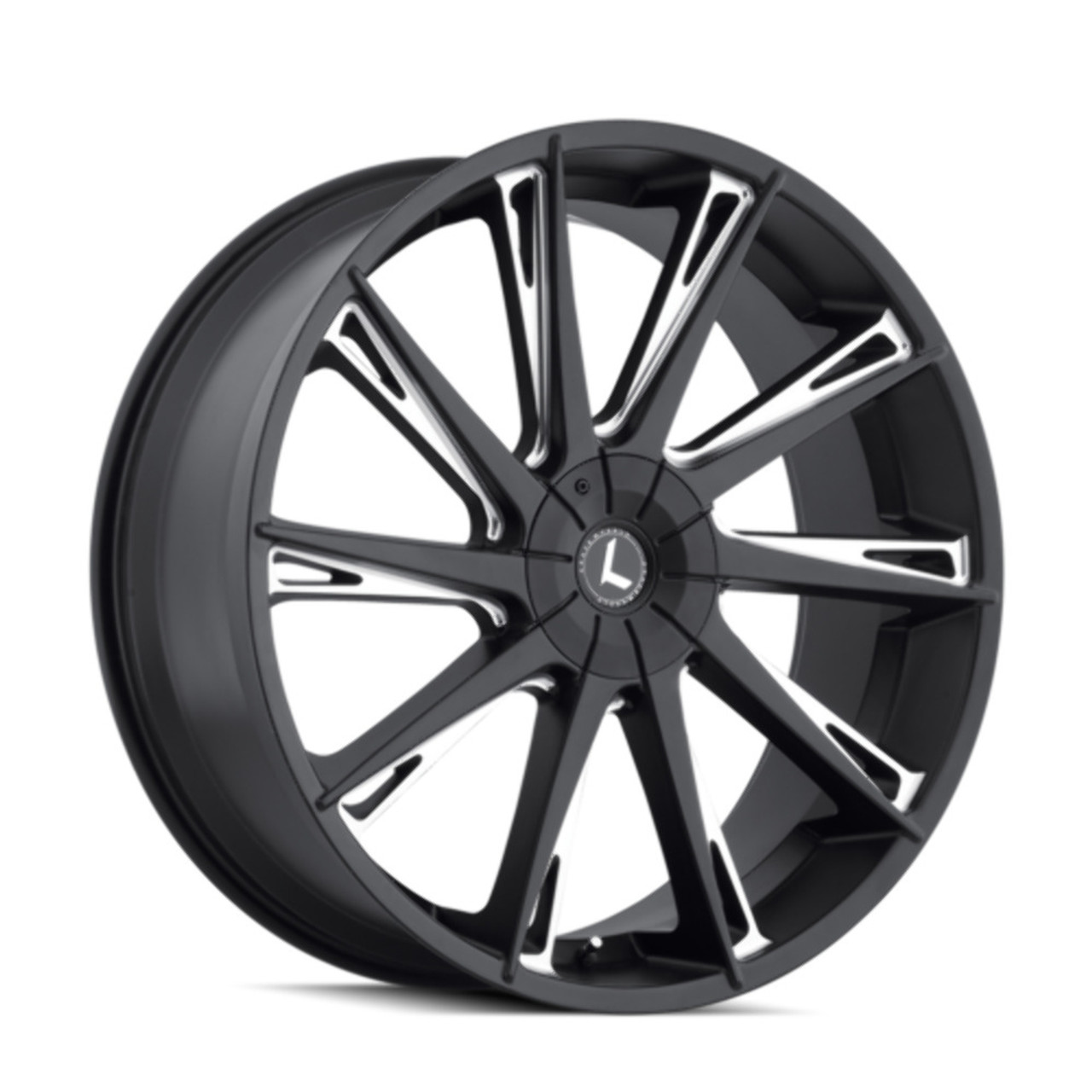 24" Kraze Swagg 24x9.5 Black Milled 5x115 5x120 Wheel 18mm Performance Rim