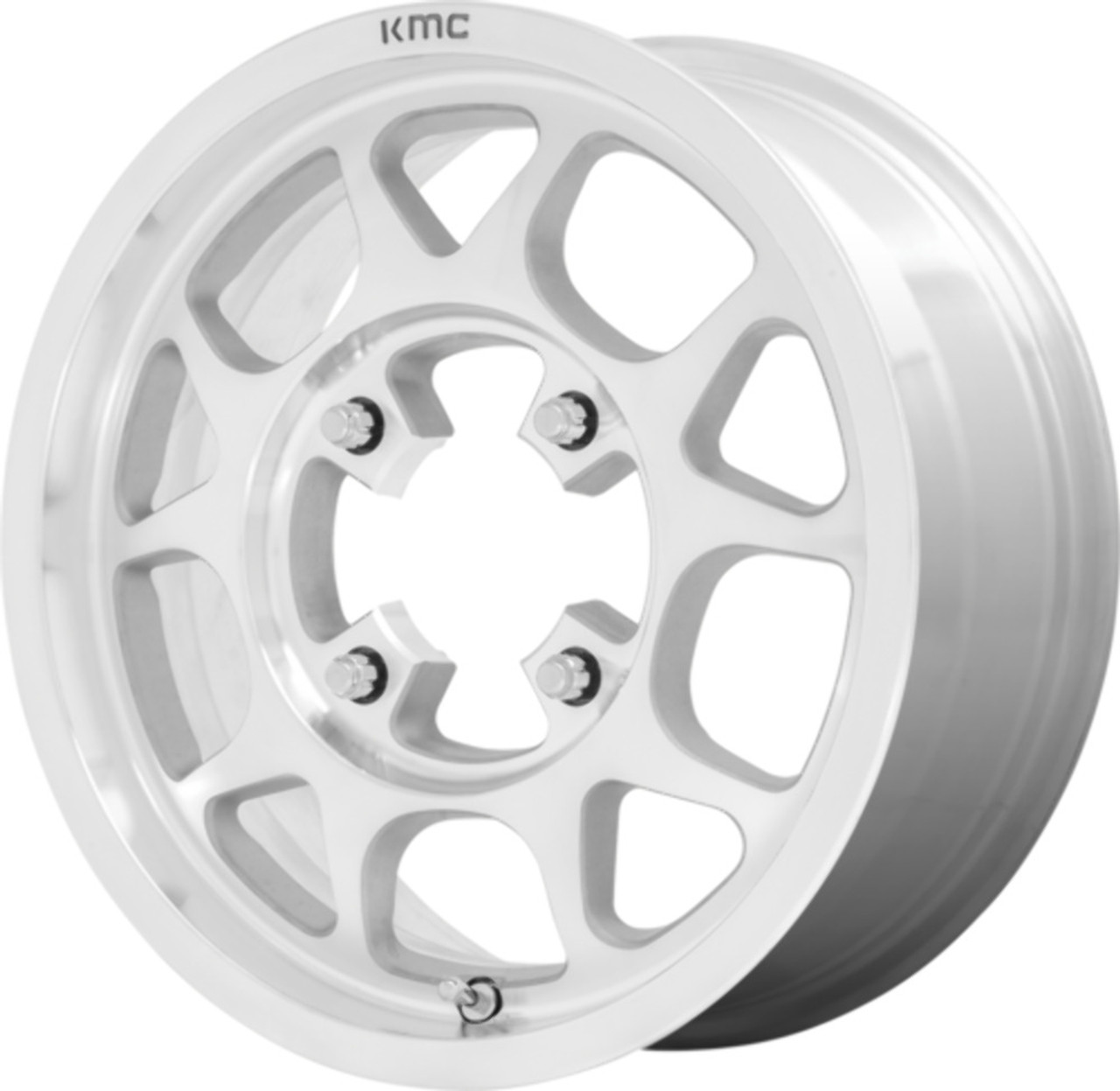 Set 4 KMC Powersports KS136 Toro 15x6 4x137 Machined Wheels 15" 38mm Rims