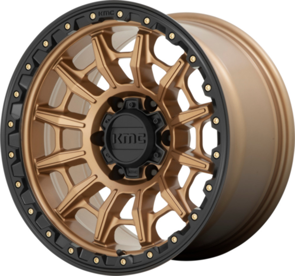 Set 4 KMC KM547 Carnage 17x9 6x135 Matte Bronze With Black Lip Wheels 17" 0mm