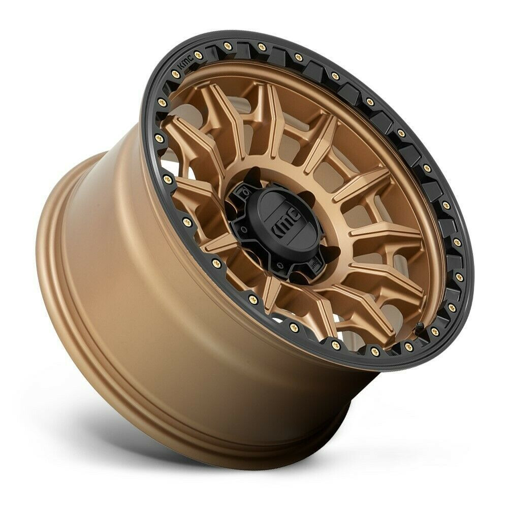 Set 4 KMC KM547 Carnage 17x9 6x135 Matte Bronze With Black Lip Wheels 17" 0mm