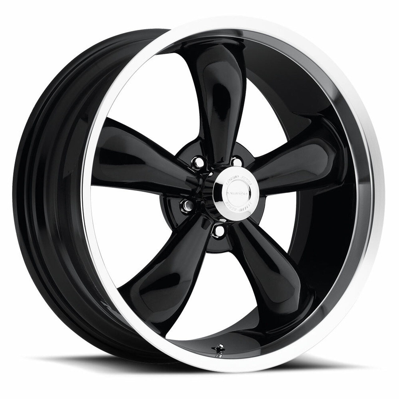 Set 4 22" Vision Muscle 142 Legend 22x9.5 5x115 18mm Black Machined Lip Wheels