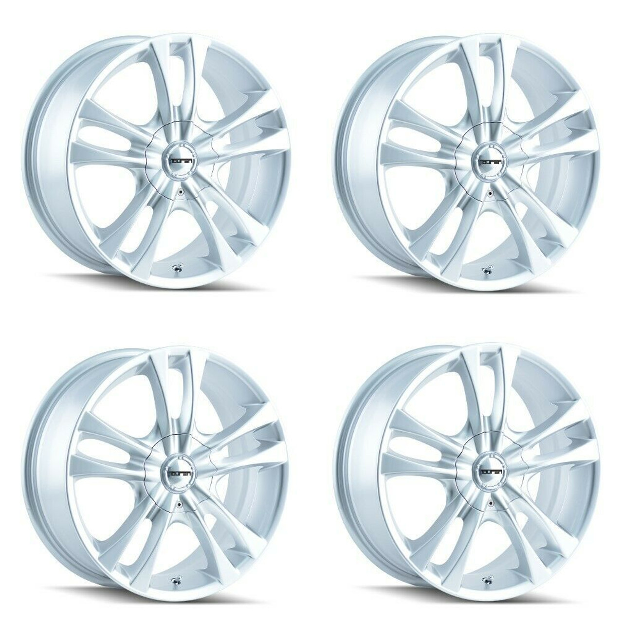 Set 4 16" Touren Tr22 16x7 Hypersilver 4x100 4x4.5 Wheels 40mm Rims