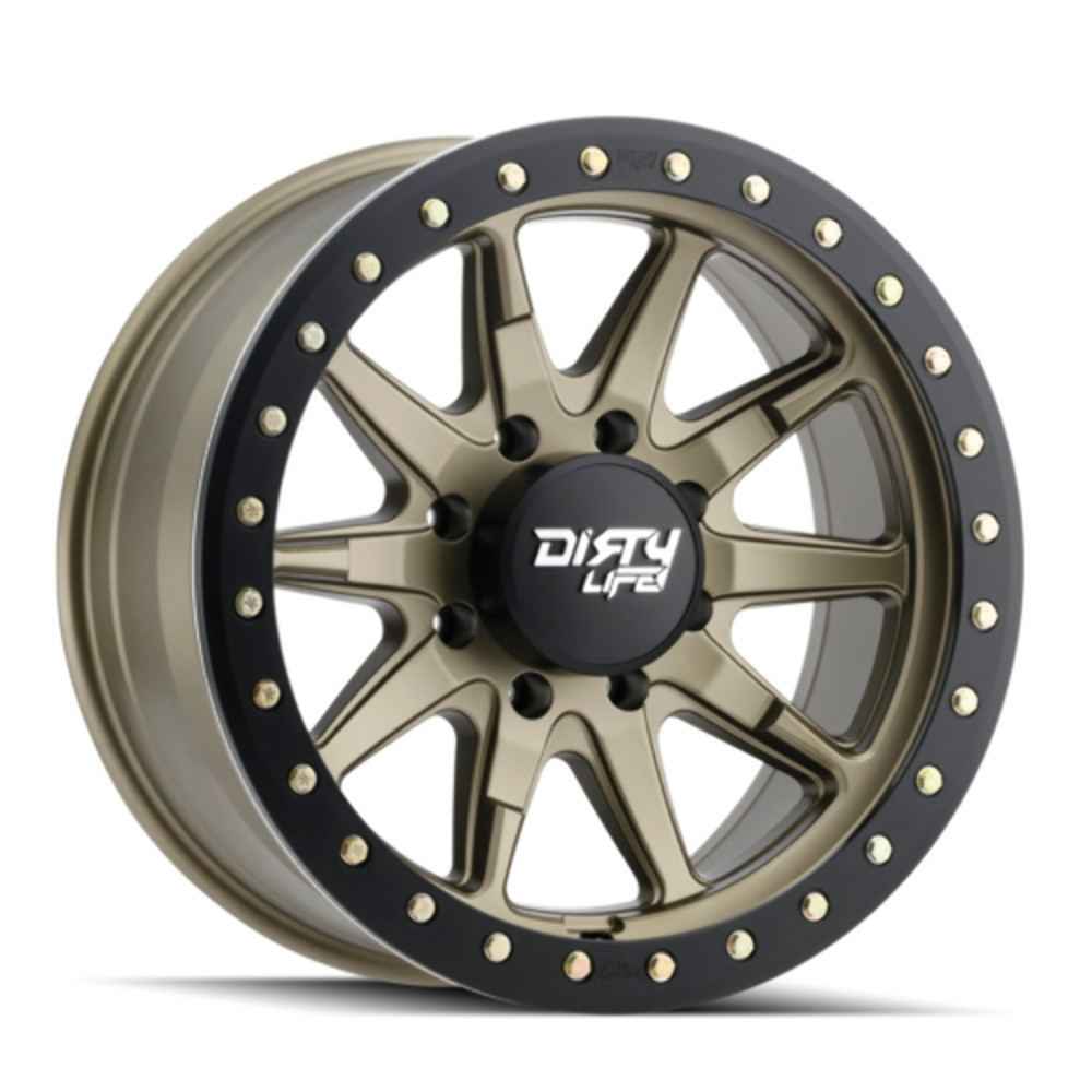 20" Dirty Life Dt-1 20x9 Satin Gold W Simulated Ring 8x6.5 Wheel 0mm Truck Rim