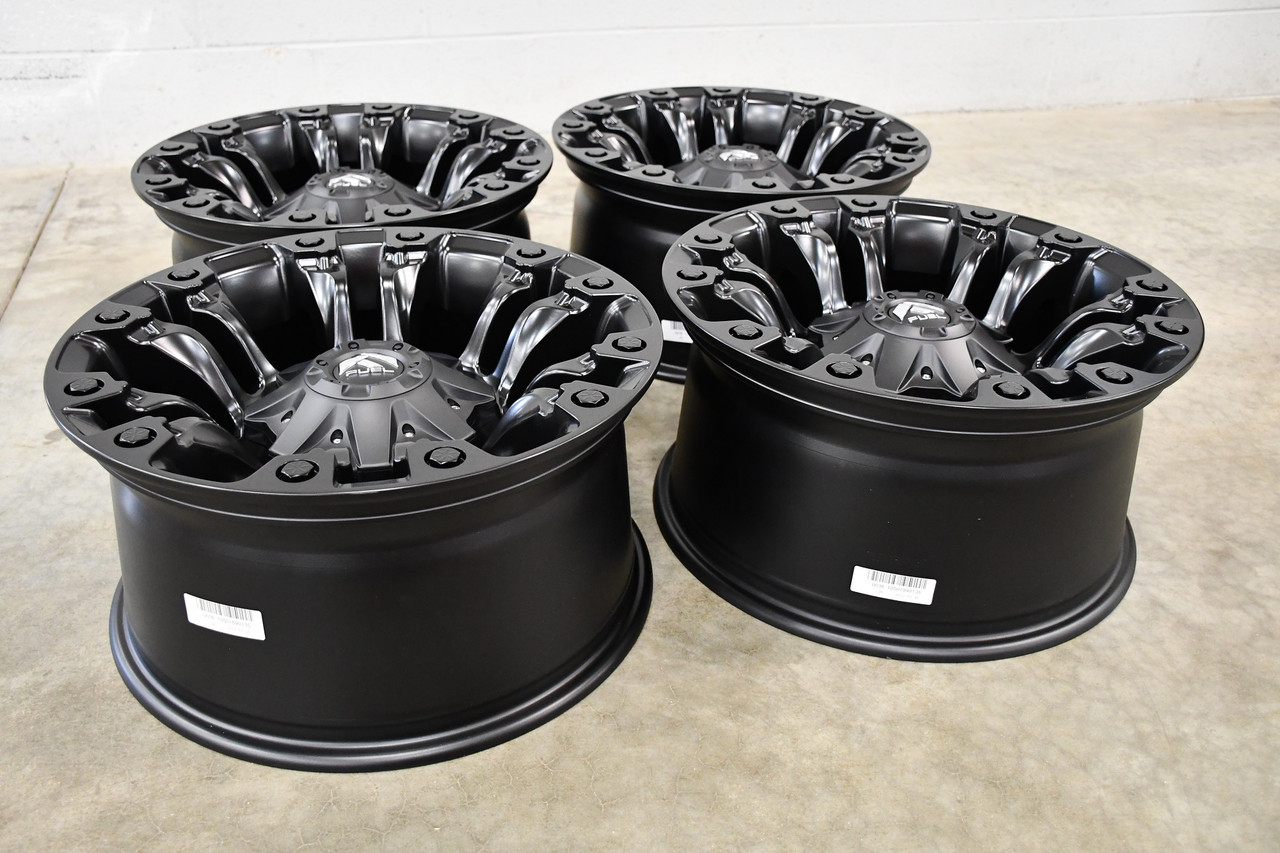 Set 4 Fuel D560 Vapor 20x10 6x135 6x5.5 Matte Black Wheels 20" -18mm Rims