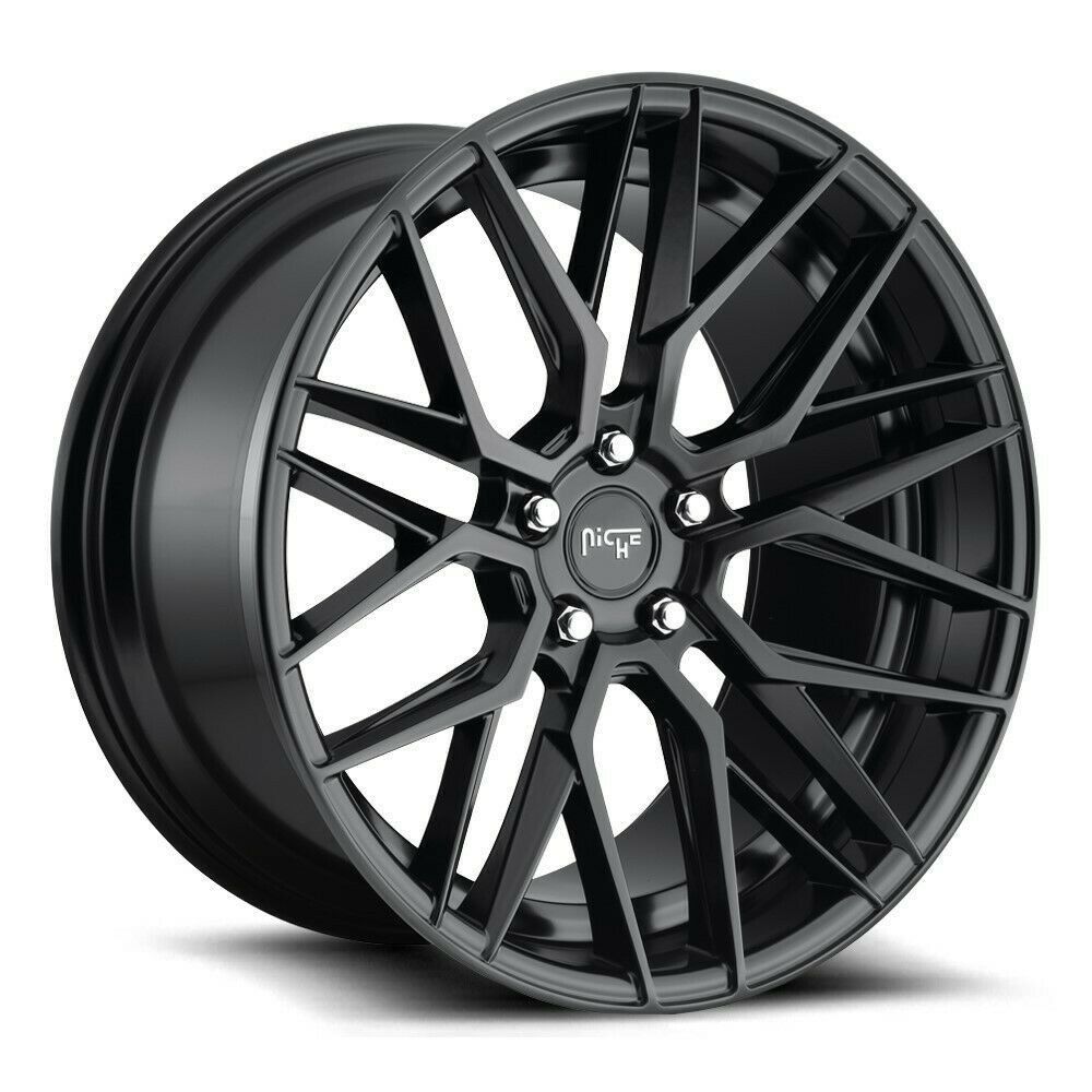 Set 4 Niche M190 Gamma 18x8 5x4.25 Matte Black Wheels 18" 40mm Rims