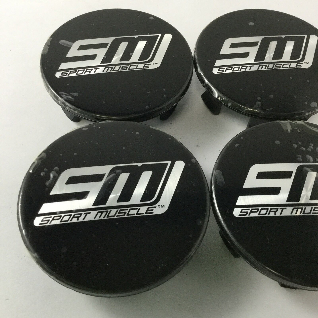 Set 4 Sport Muscle Aftermarket Wheel Center Hub Cap Black 66mm SM_F-4 SMU4