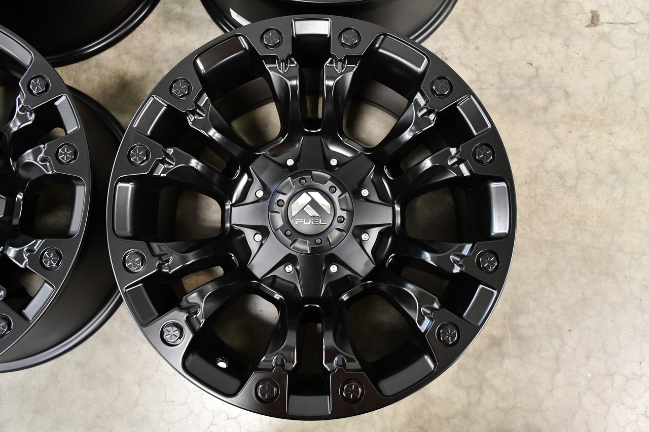 Set 4 Fuel D560 Vapor 18x9 5x4.5 5x5 Matte Black Wheels 18" 1mm Rims