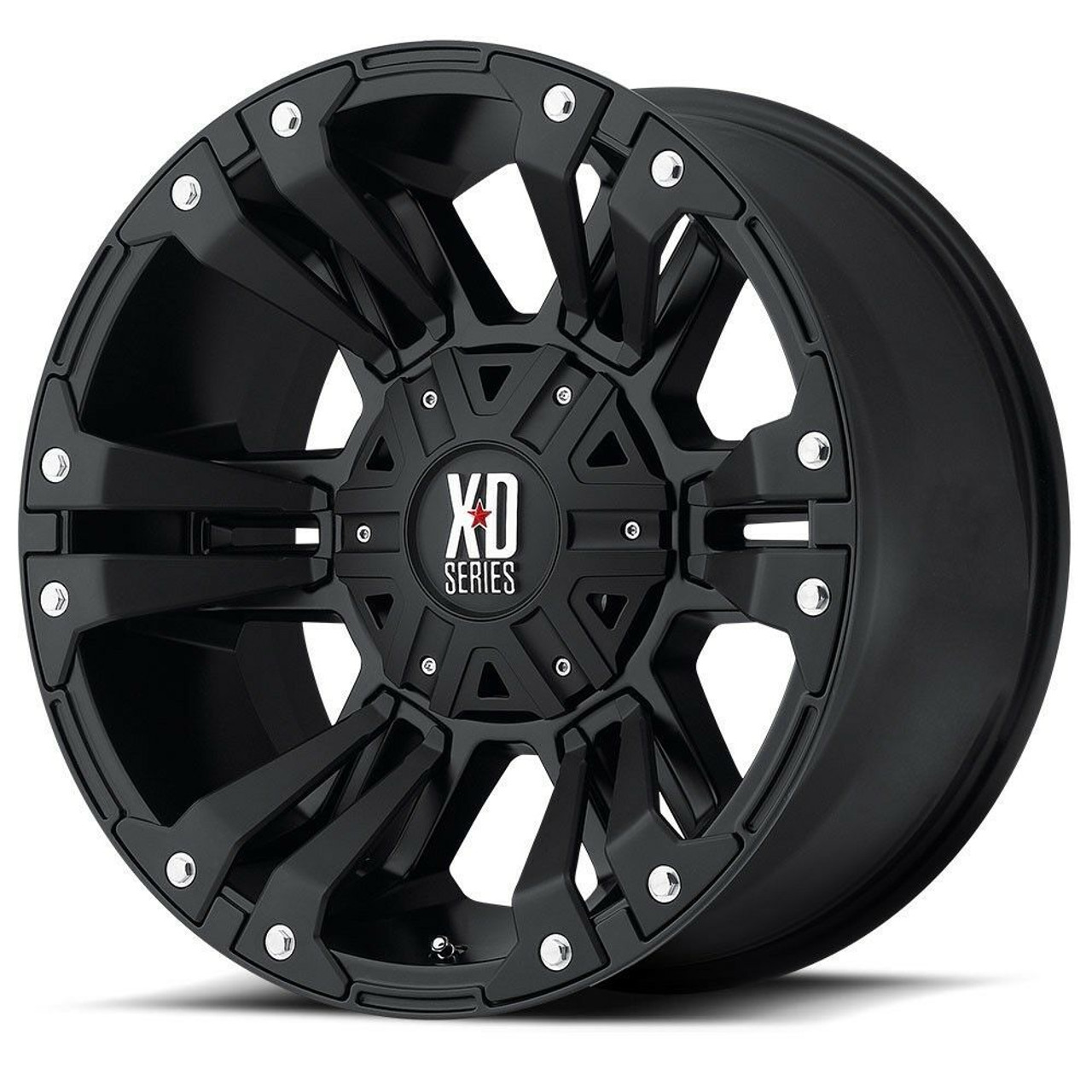 Set 4 XD XD822 Monster II 20x9 5x5.5 5x150 Matte Black Wheels 20" 18mm Rims