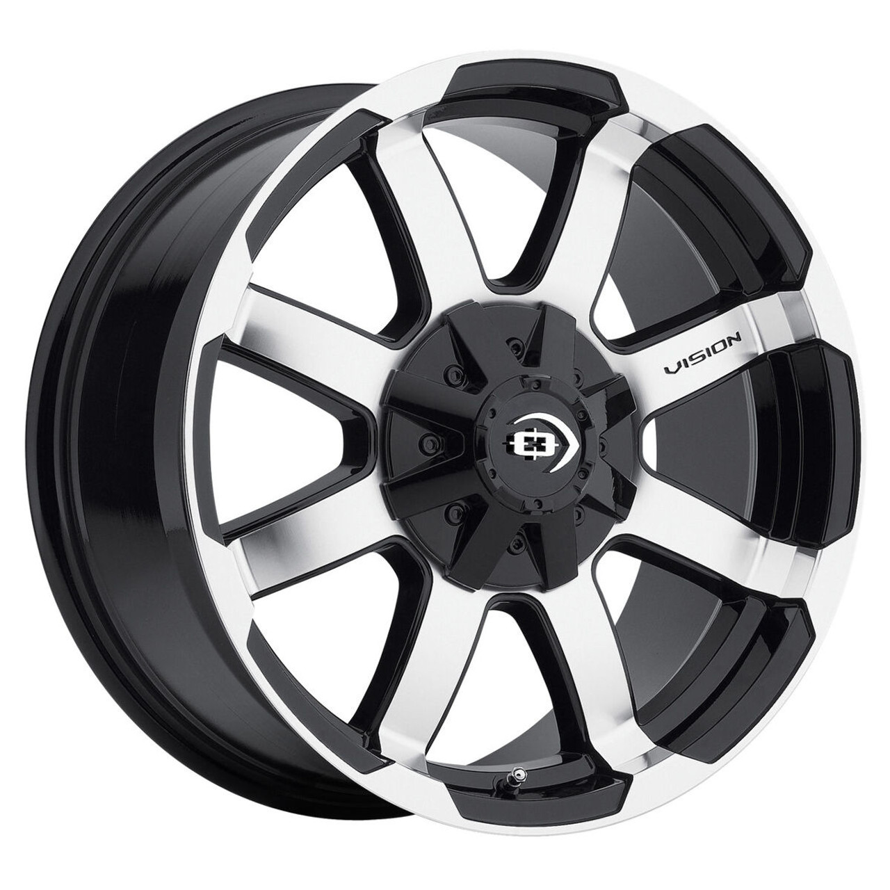 Set 4 18" Vision Off-Road 413 Valor Black Machined Wheels 18x8.5 8x170 Rims 0mm