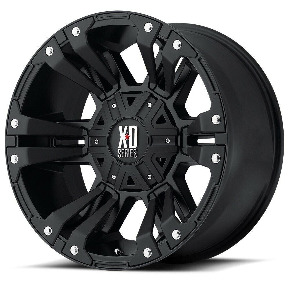 Set 4 XD XD822 Monster II 17x9 5x5 Matte Black Wheels 17" -12mm Rims