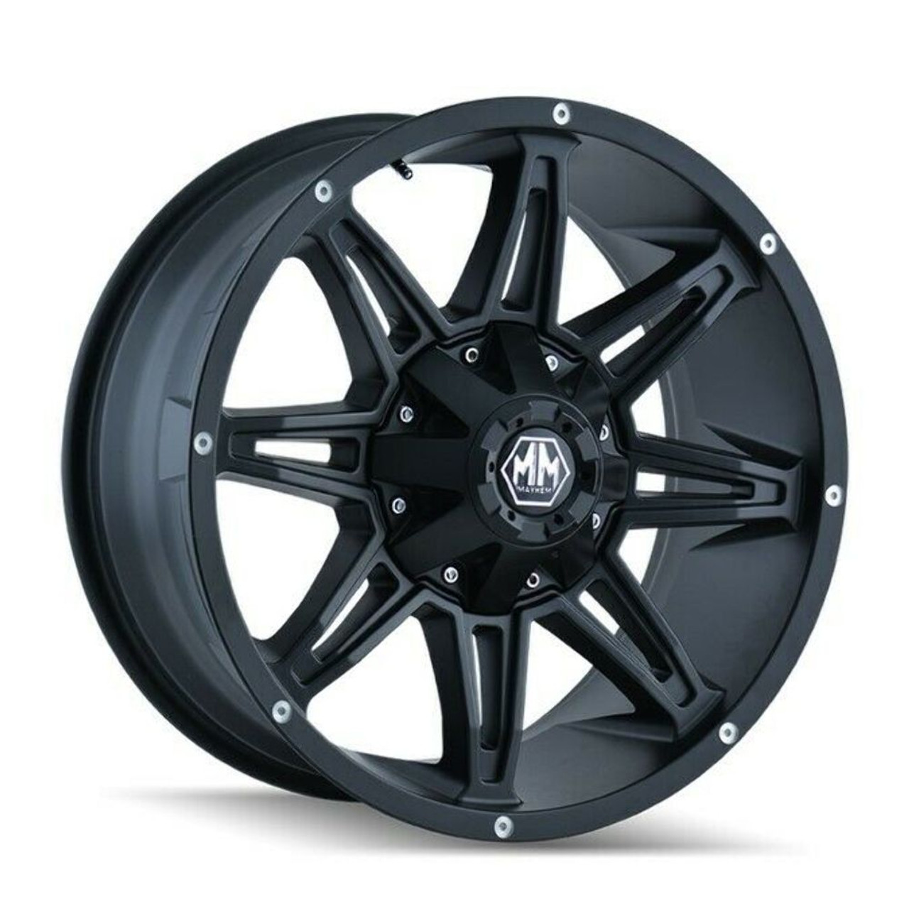 Set 4 20" Mayhem Rampage 20x9 Matte Black 5x150 5x5.5 Wheels 18mm Truck Suv Rims