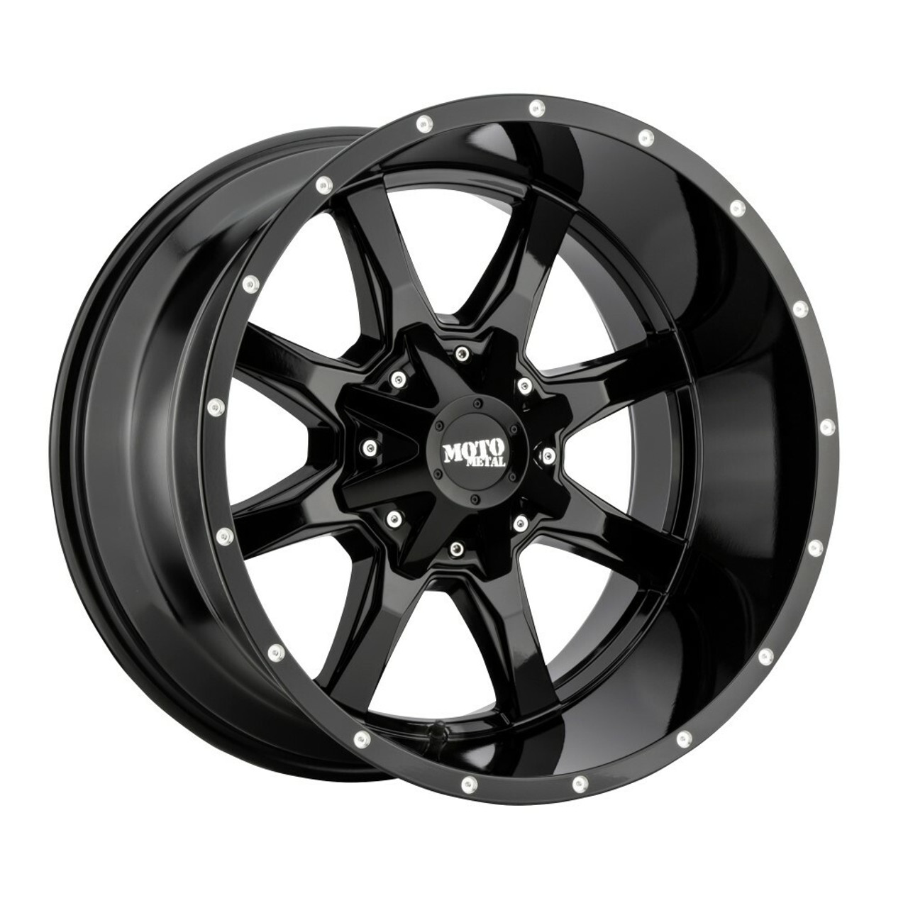 Set 4 17" Moto Metal MO970 17x8 6x135 6x5.5 Gloss Black Milled Wheels 0mm Rims