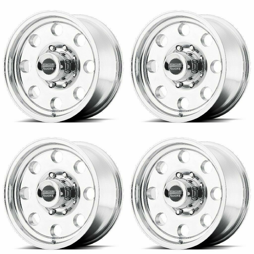 Set 4 American Racing AR172 Baja 16x8 6x5.5 Polished Wheels 16" 0mm Rims