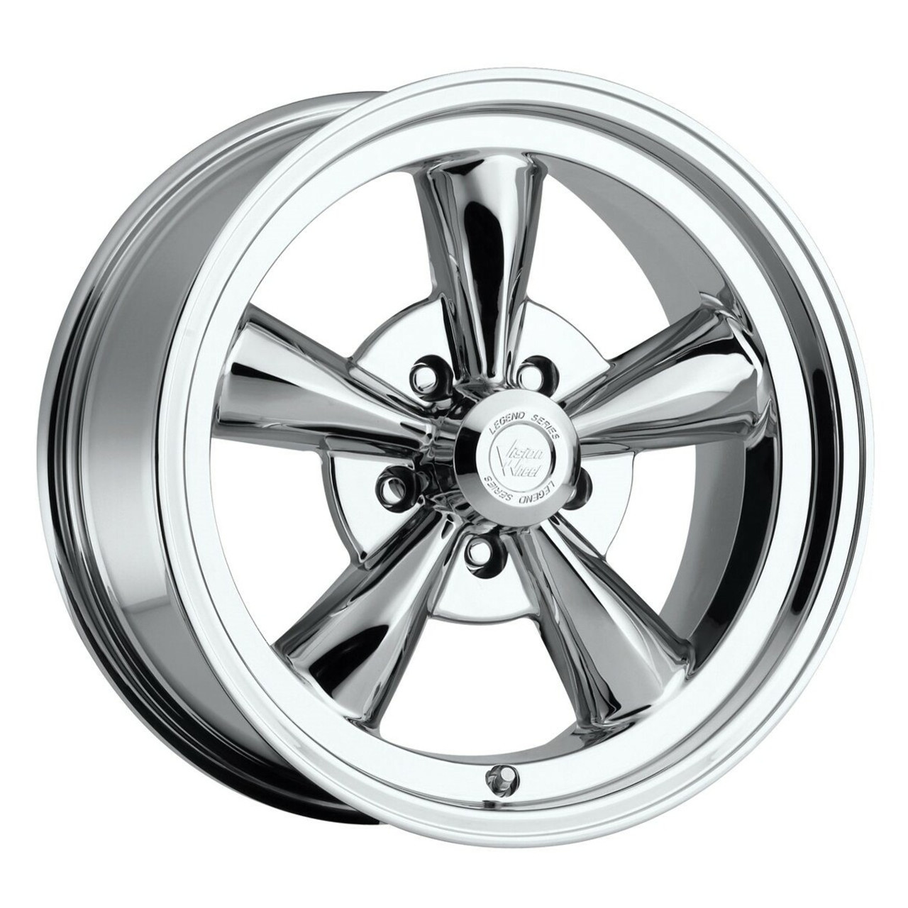 Set 4 15" Vision American Muscle 141H Legend Chrome Wheels 15x7 5x4.5 Rims 6mm