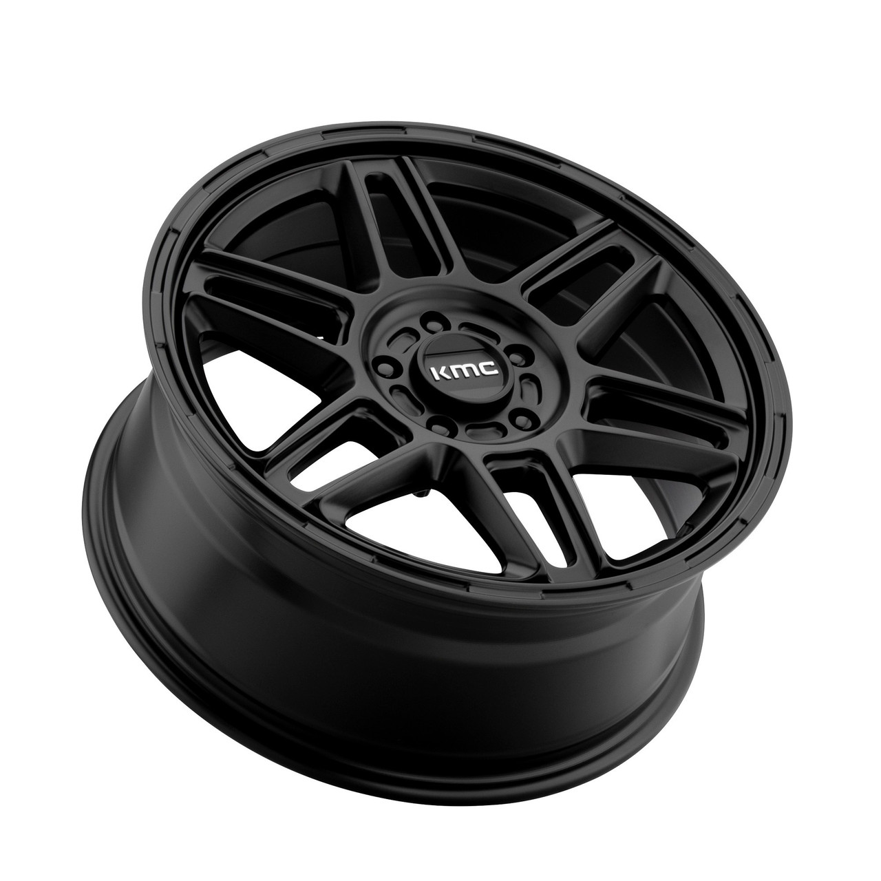Set 4 KMC KM716 Nomad 18x8 5x110 Satin Black Wheels 18" 38mm Rims
