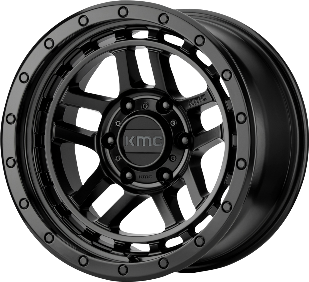 Set 4 KMC KM540 Recon 17x8.5 6x120 Satin Black Wheels 17" 18mm Rims