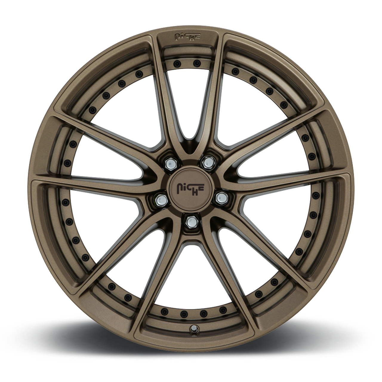 Set 4 Niche M222 Dfs 18x8 5x4.5 Matte Bronze Wheels 18" 30mm Rims