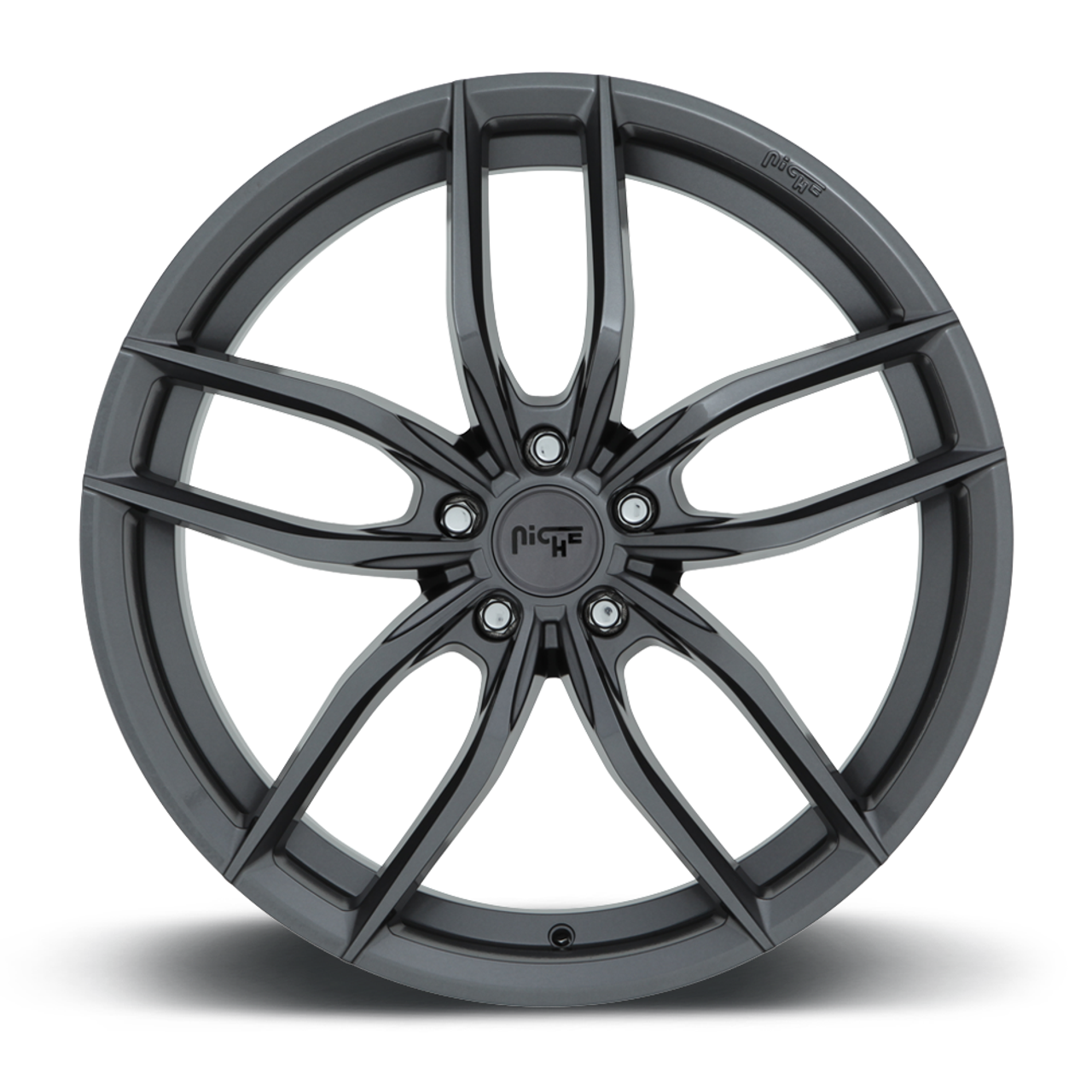 Set 4 Niche M204 Vosso 20x9 6x5.5 Matte Anthracite Wheels 20" 20mm Rims