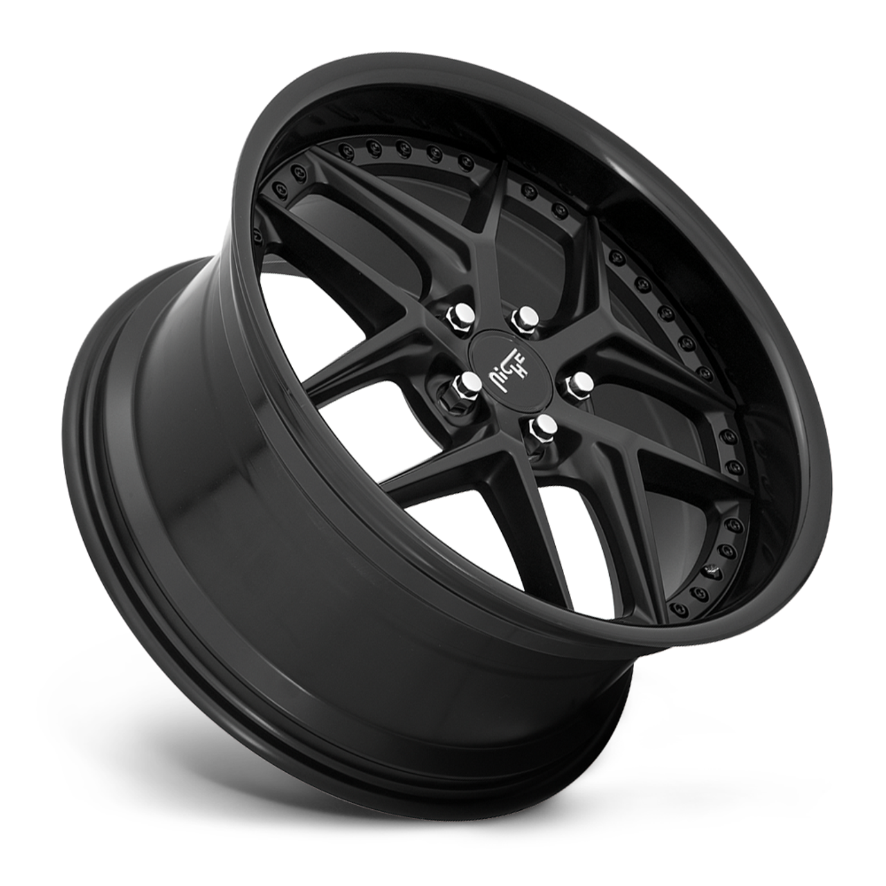 Set 4 Niche M226 Vice 20x9 5x120 Gloss Black Matte Black Wheels 20" 35mm