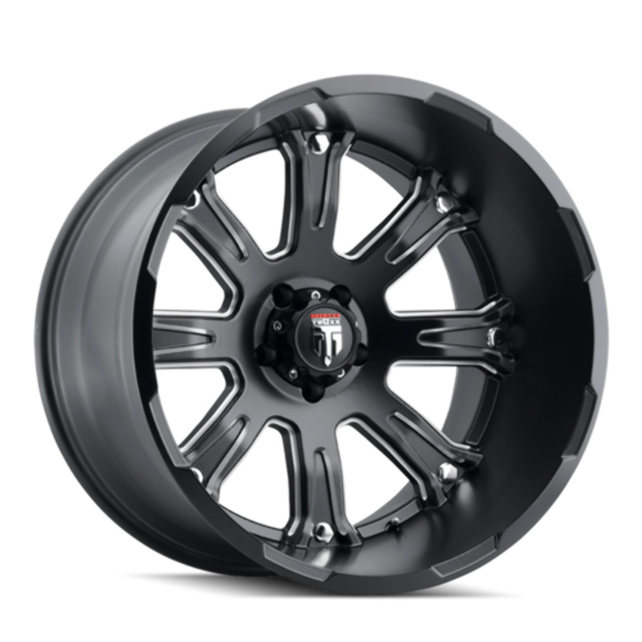 20" American Truxx Bomb 20x12 Black Milled 8x6.5 Wheel -44mm Lifted Truck Rim