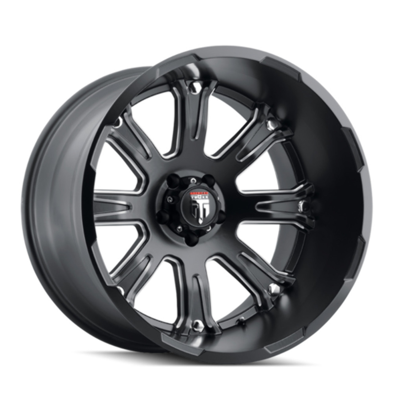 20" American Truxx Bomb 20x12 Black Milled 8x170 Wheel -44mm Lifted For Ford Rim