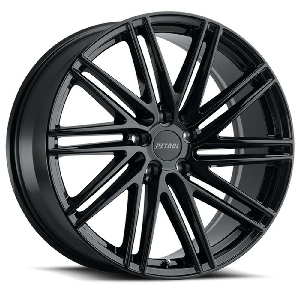 Set 4 20" Petrol P1C 20x8.5 5x4.25 Gloss Black Wheels 40mm Rims