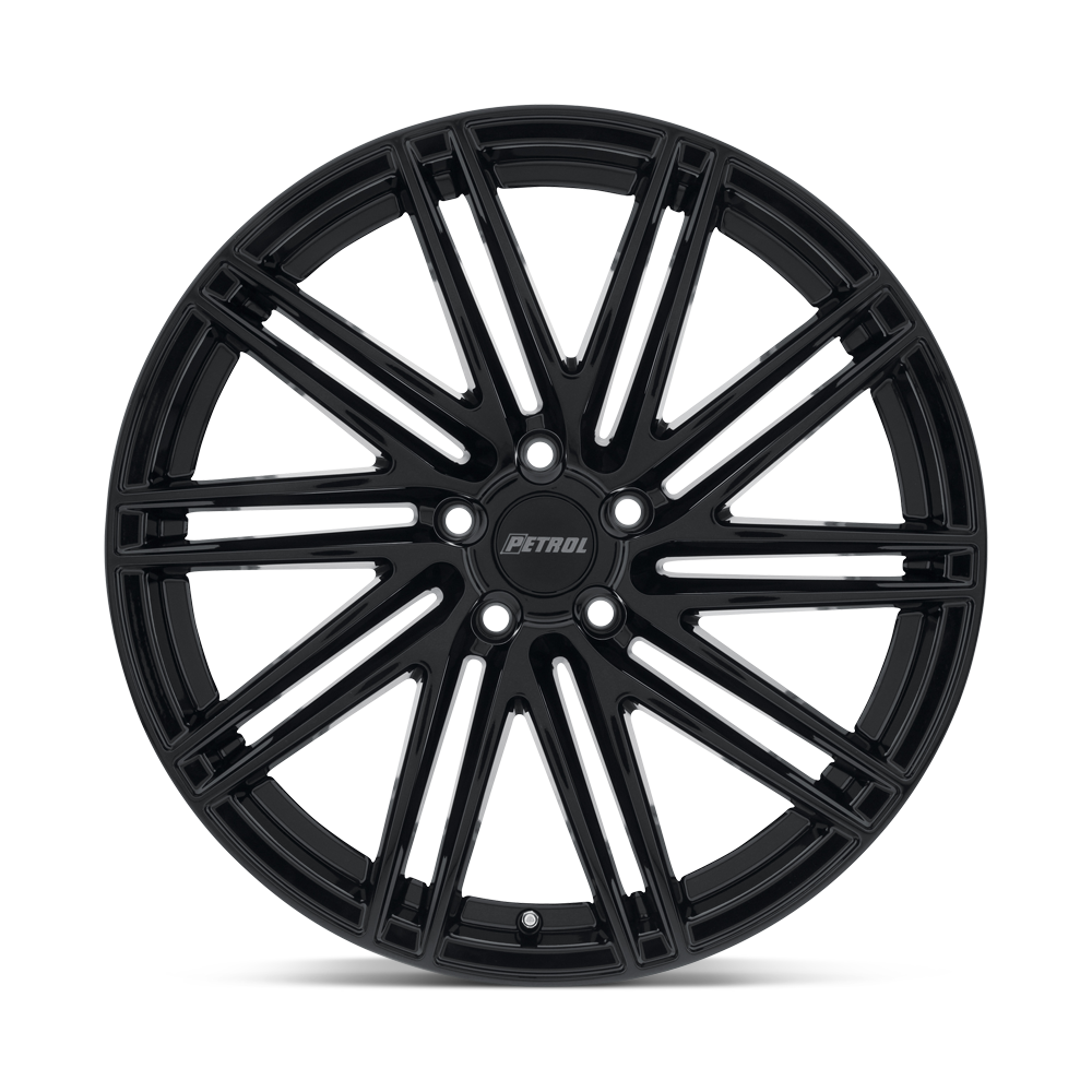 Set 4 20" Petrol P1C 20x8.5 5x4.25 Gloss Black Wheels 40mm Rims