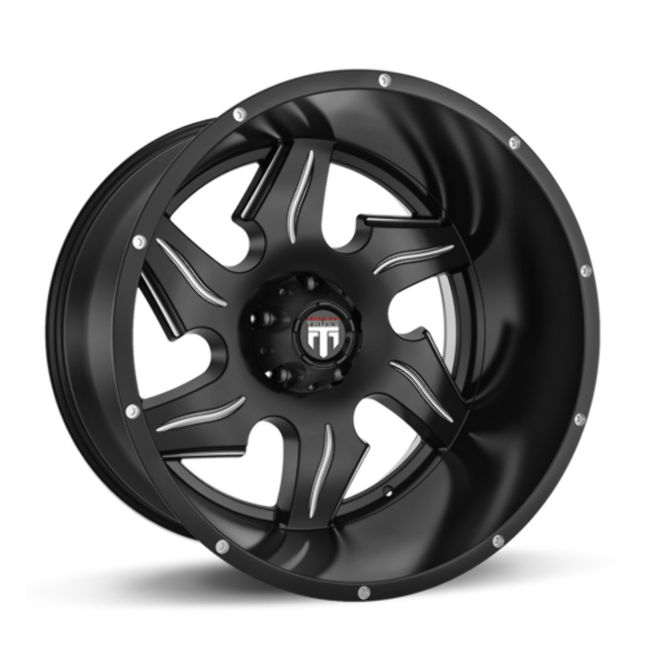 20" American Truxx Ninja 20x12 Black Milled 5x150 Wheel -44mm For Toyota Rim