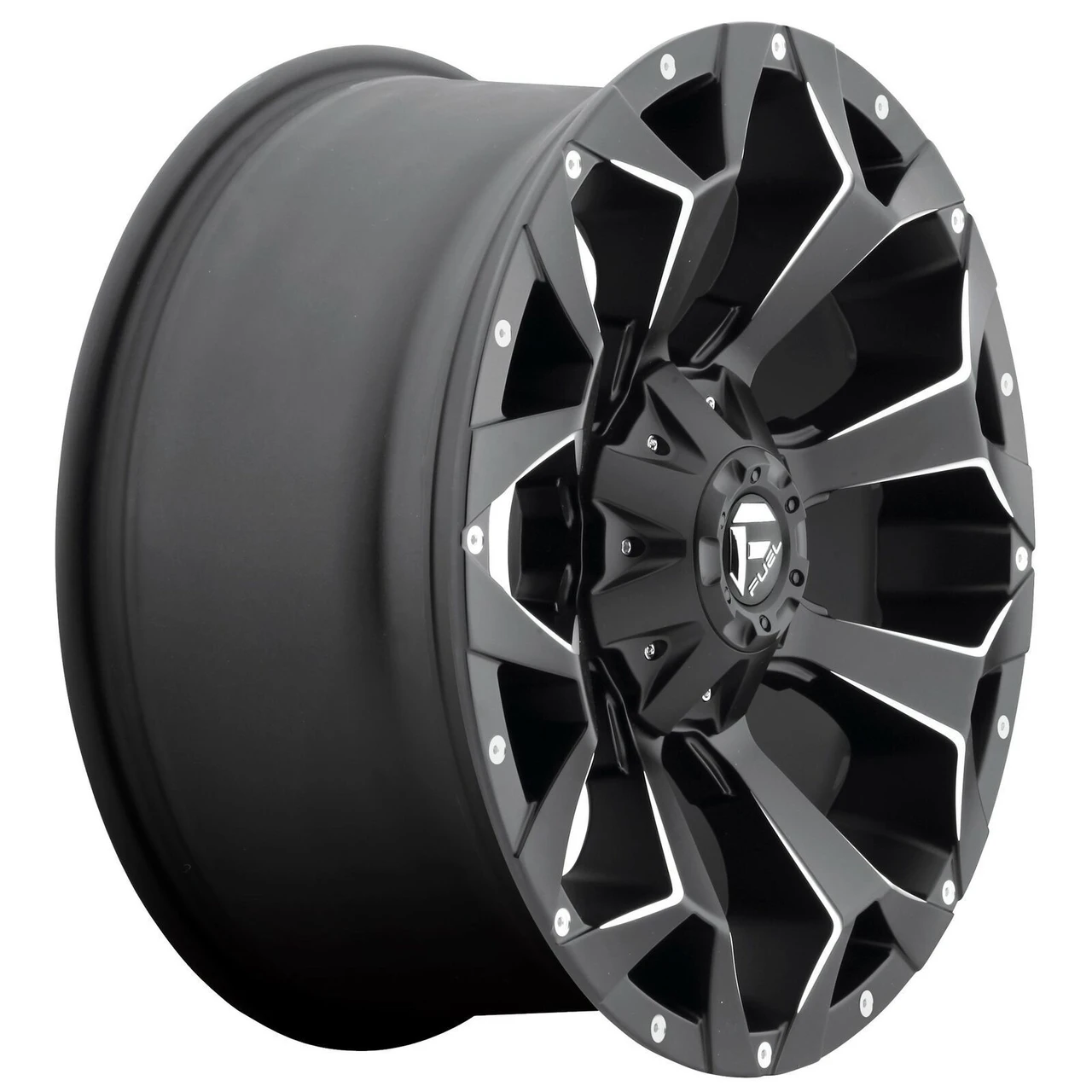 Set 4 18" Fuel D546 Assault 18x9 8x180 Matte Black Milled Wheels 20mm Truck Rims