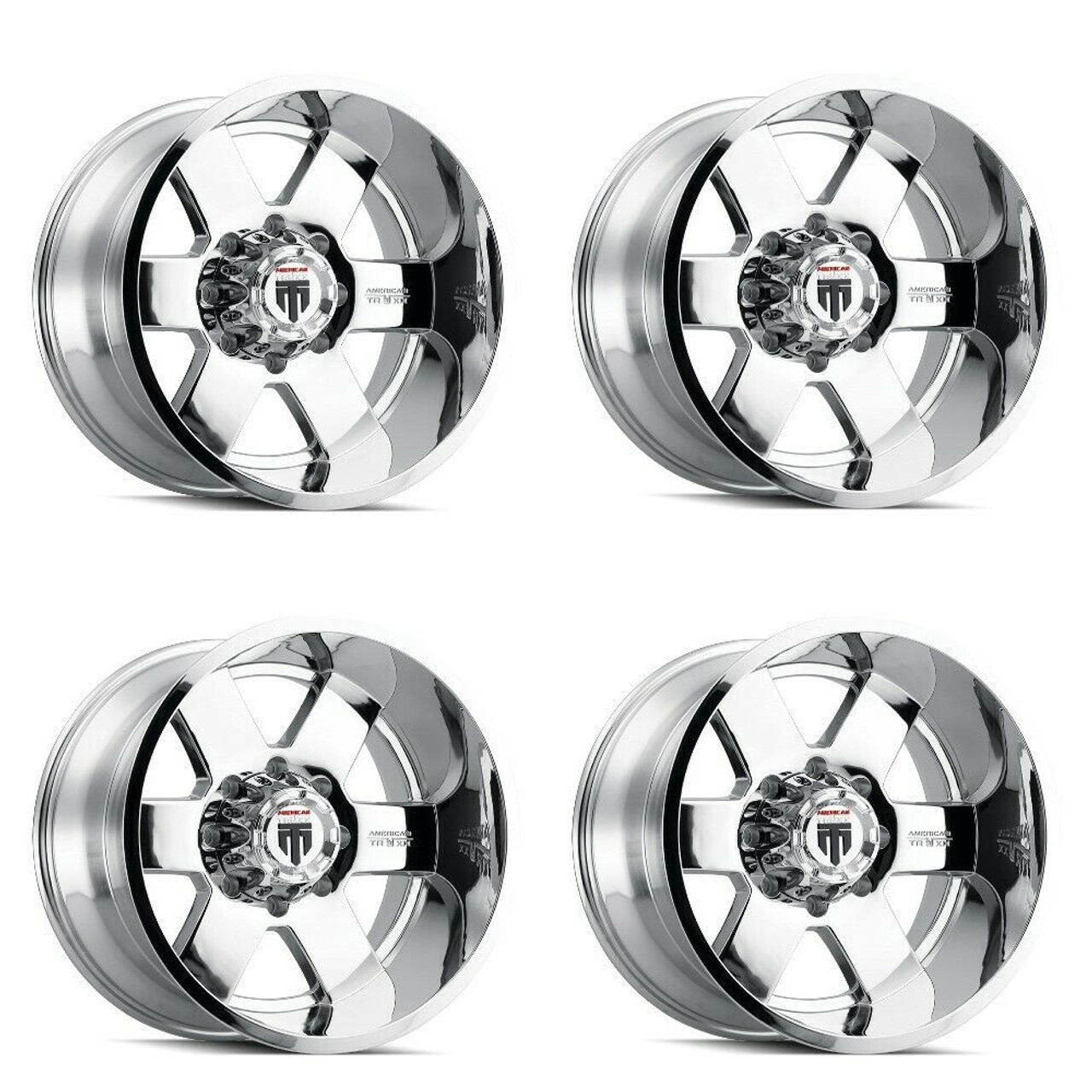 Set 4 20" American Truxx Armor 20x12 Chrome 6x135 Wheels -44mm Rims