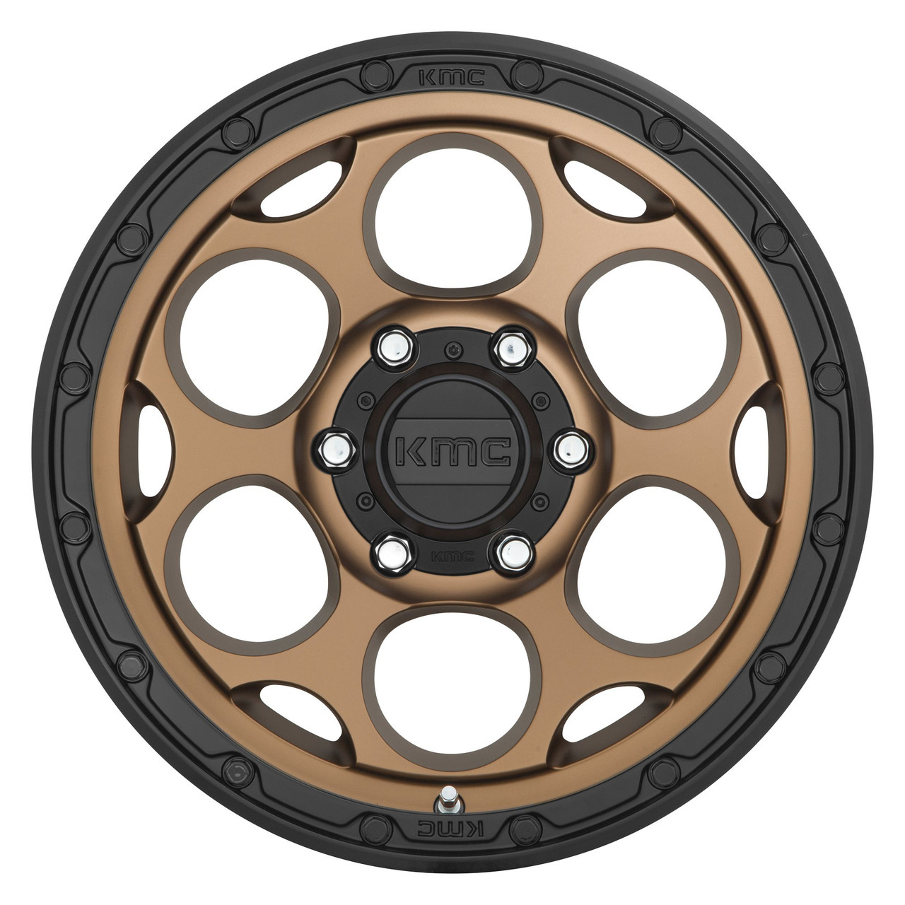 Set 4 KMC KM541 Dirty Harry 17x9 5x5 Matte Bronze With Black Wheels 17" -12mm
