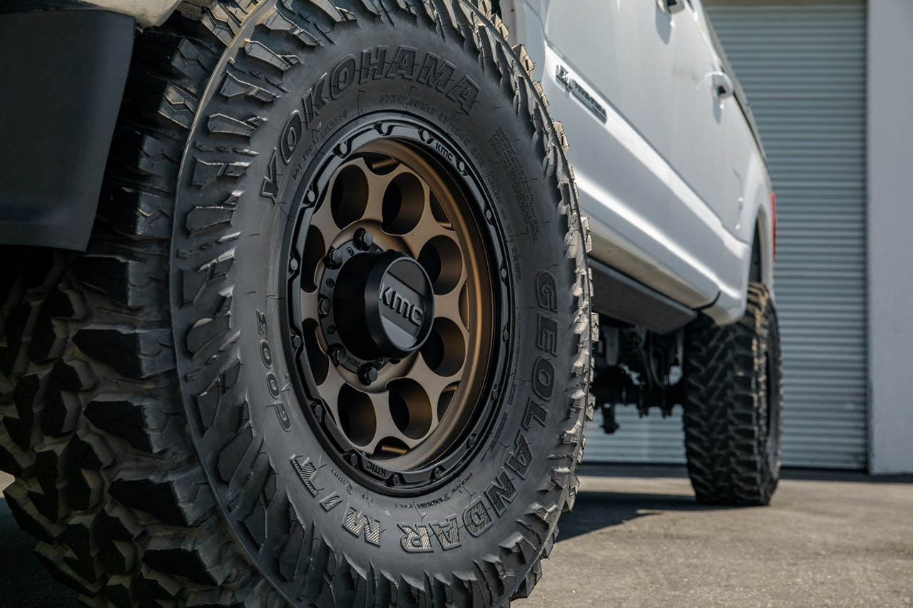Set 4 KMC KM541 Dirty Harry 17x9 5x5 Matte Bronze With Black Wheels 17" -12mm