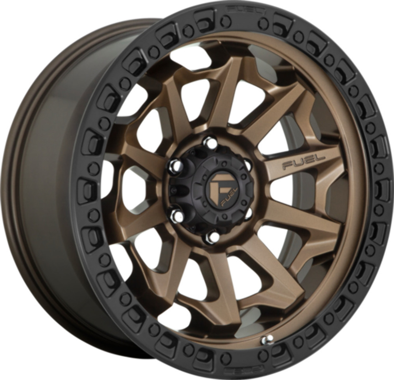 Set 4 20" Fuel D696 Covert 20x9 8x6.5 1mm Wheels Bronze Black Bead Ring Rims
