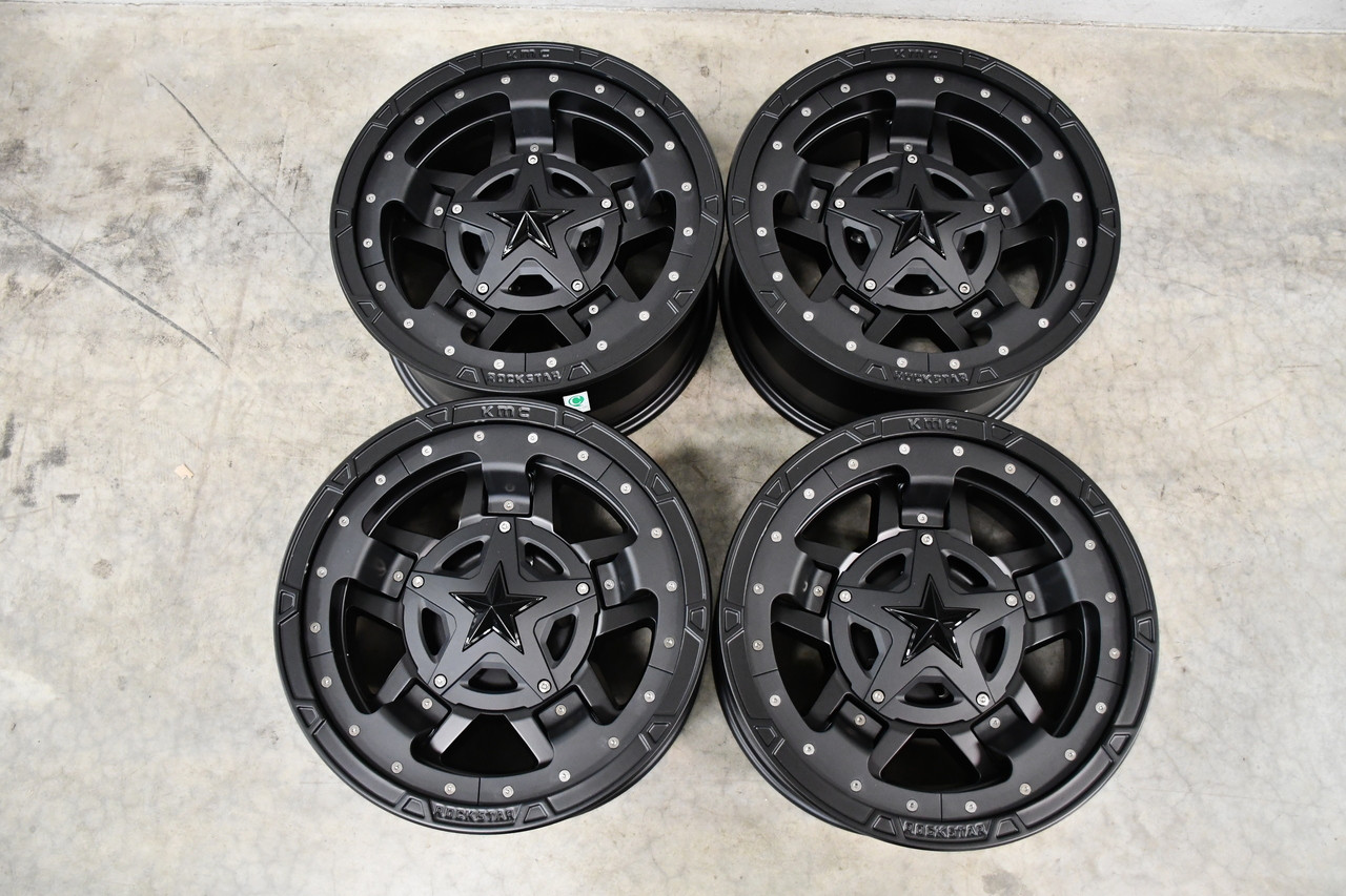 Set 4 XD XD827 Rockstar III 20x10 5x5 5x5.5 Matte Black Wheels 20" -24mm Rims