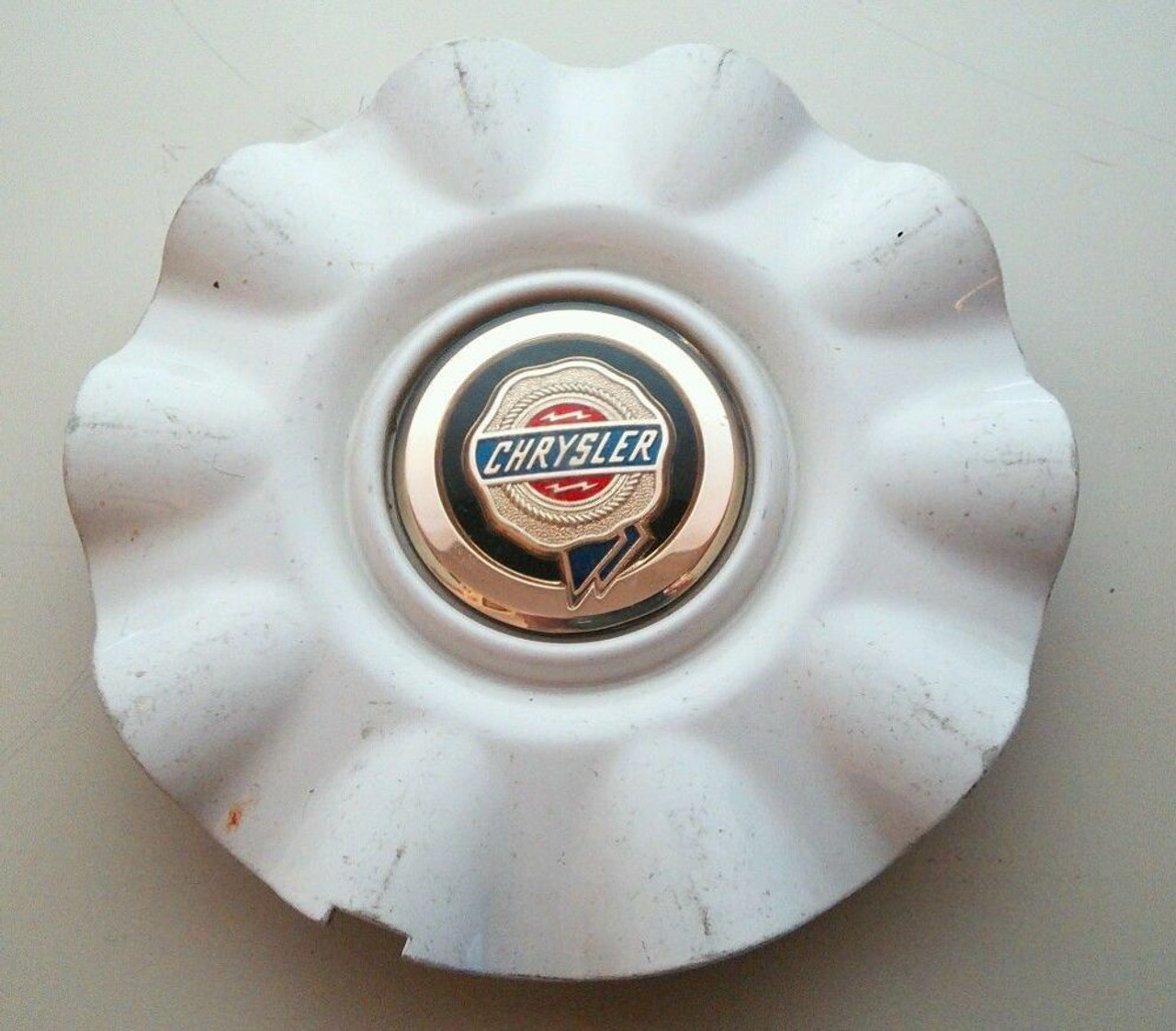 1997-2000 Chrysler Sebring Factory OEM White Wheel Center Cap 20088 CHR3