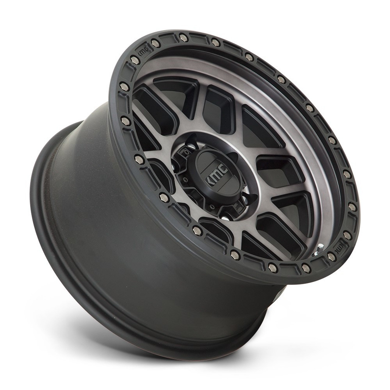 Set 4 KMC KM544 Mesa 20x9 8x6.5 Satin Black With Gray Tint Wheels 20" 18mm Rims